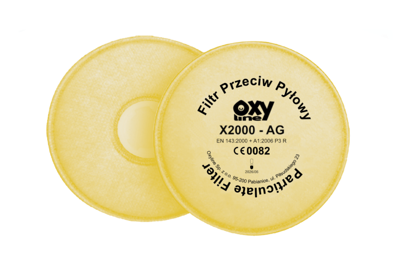 Filtros de partículas Oxyline OxyPro X2000-AG P3 R con capa de carbón activo
