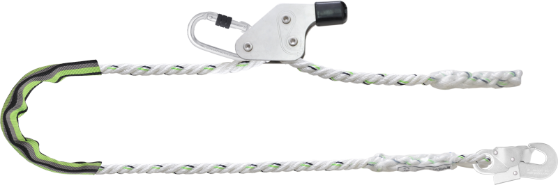 Work Positioning Twisted Rope Lanyard with grip adjuster